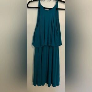 American Eagle Outfitters Womens Sleeveless Mini Teal Dress Casual Small‎